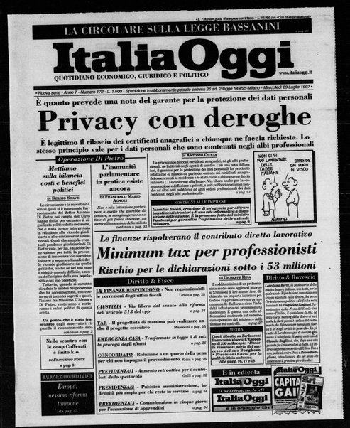 Italia oggi : quotidiano di economia finanza e politica